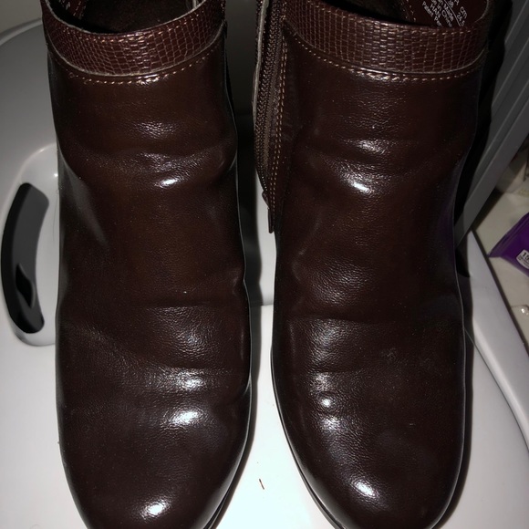 Clark brown booties